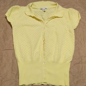 Banana Republic Petite Yellow Buttoned Blouse Size PXS